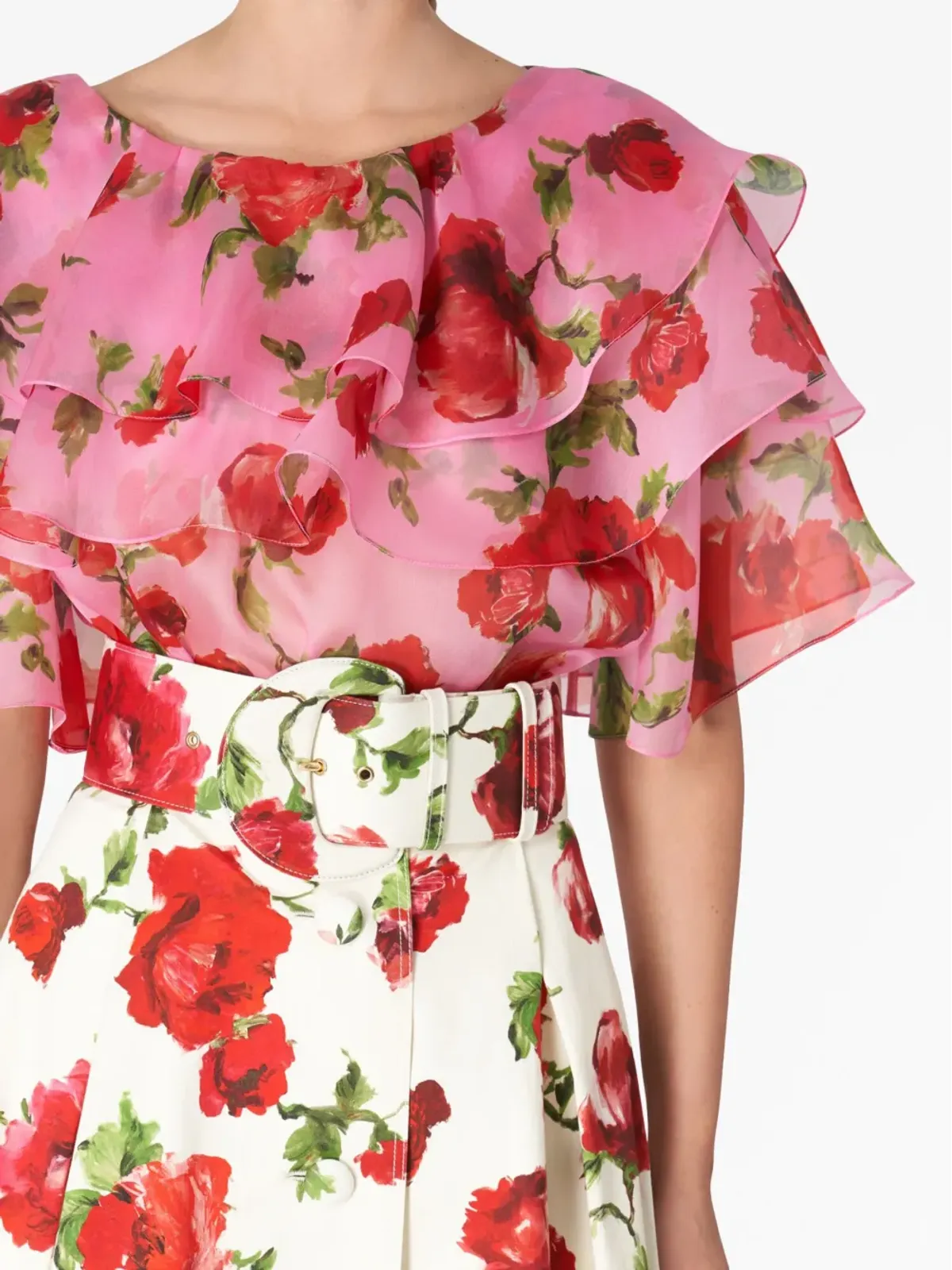 Carolina Herrera 花柄プリントのAラインスカート - 画像4