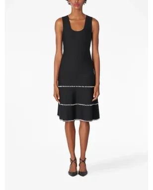 Carolina Herrera スクープネック ミディドレス ブラック - サムネイル2
