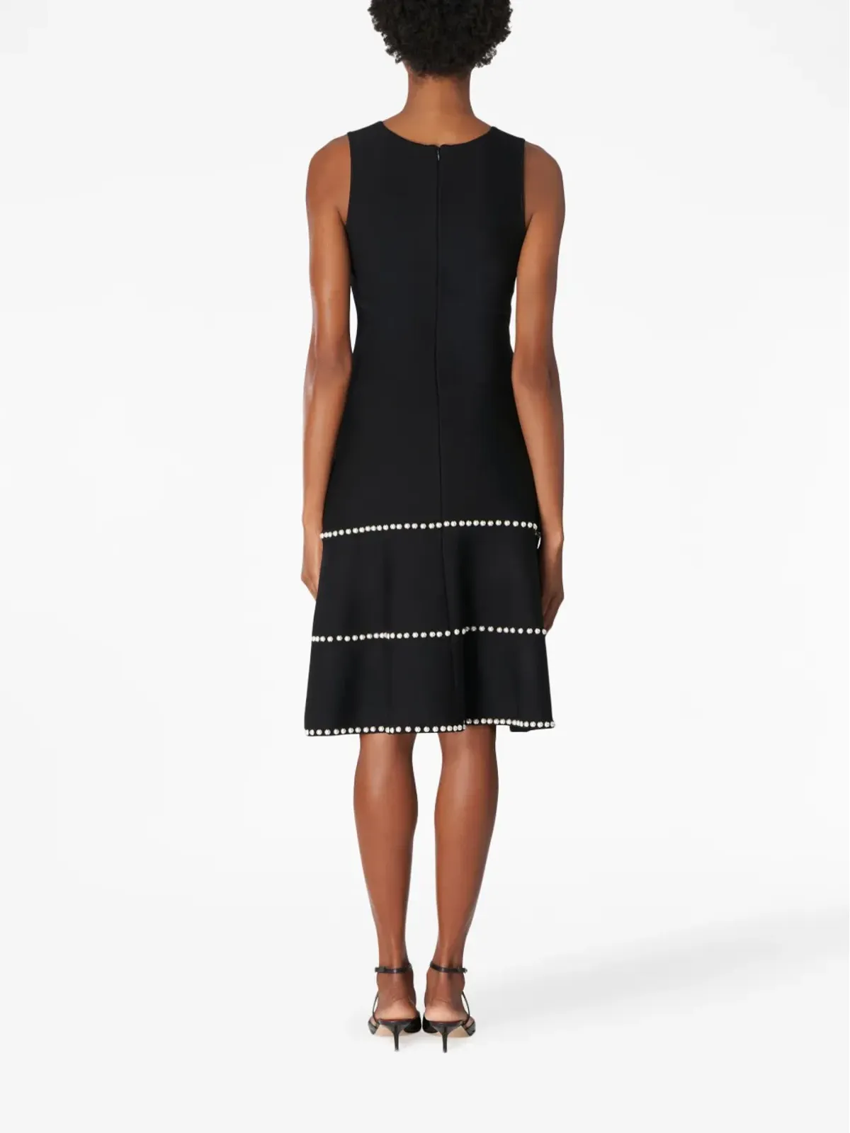 Carolina Herrera スクープネック ミディドレス ブラック - 画像3