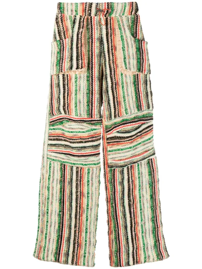 VITELLI VITELLI ストライプ柄コットン混紡パンツの商品画像
