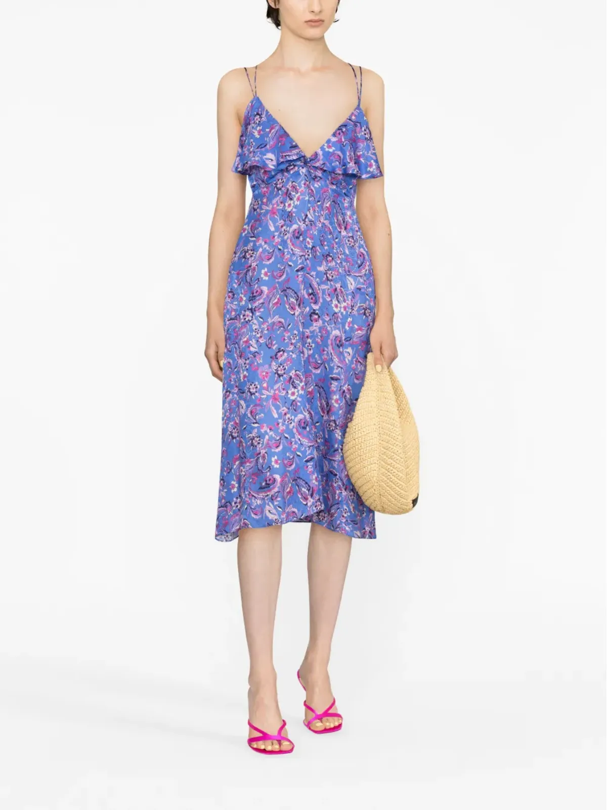 ISABEL MARANT Presly フローラルプリント ミディドレス - 画像2