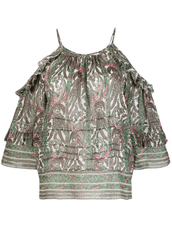 Isabel Marant ISABEL MARANT Gabia グラフィックプリントトップの商品画像