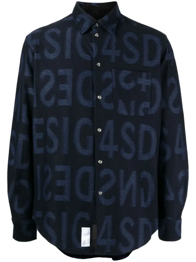 4SDESIGNS 4SDESIGNS ロゴプリント コットンシャツの商品画像