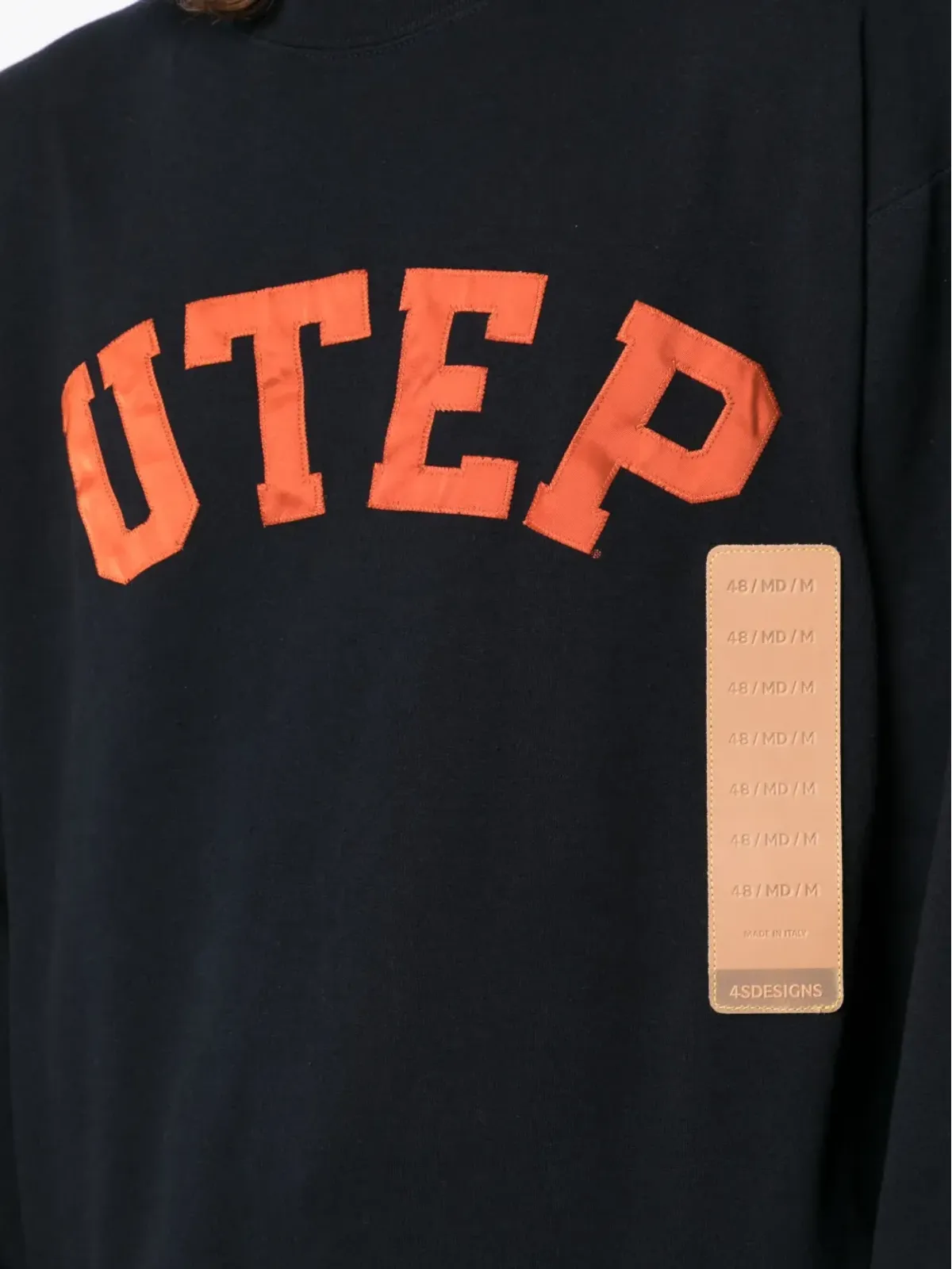 4SDESIGNS UTEPプリント コットン スウェットシャツ - 画像5