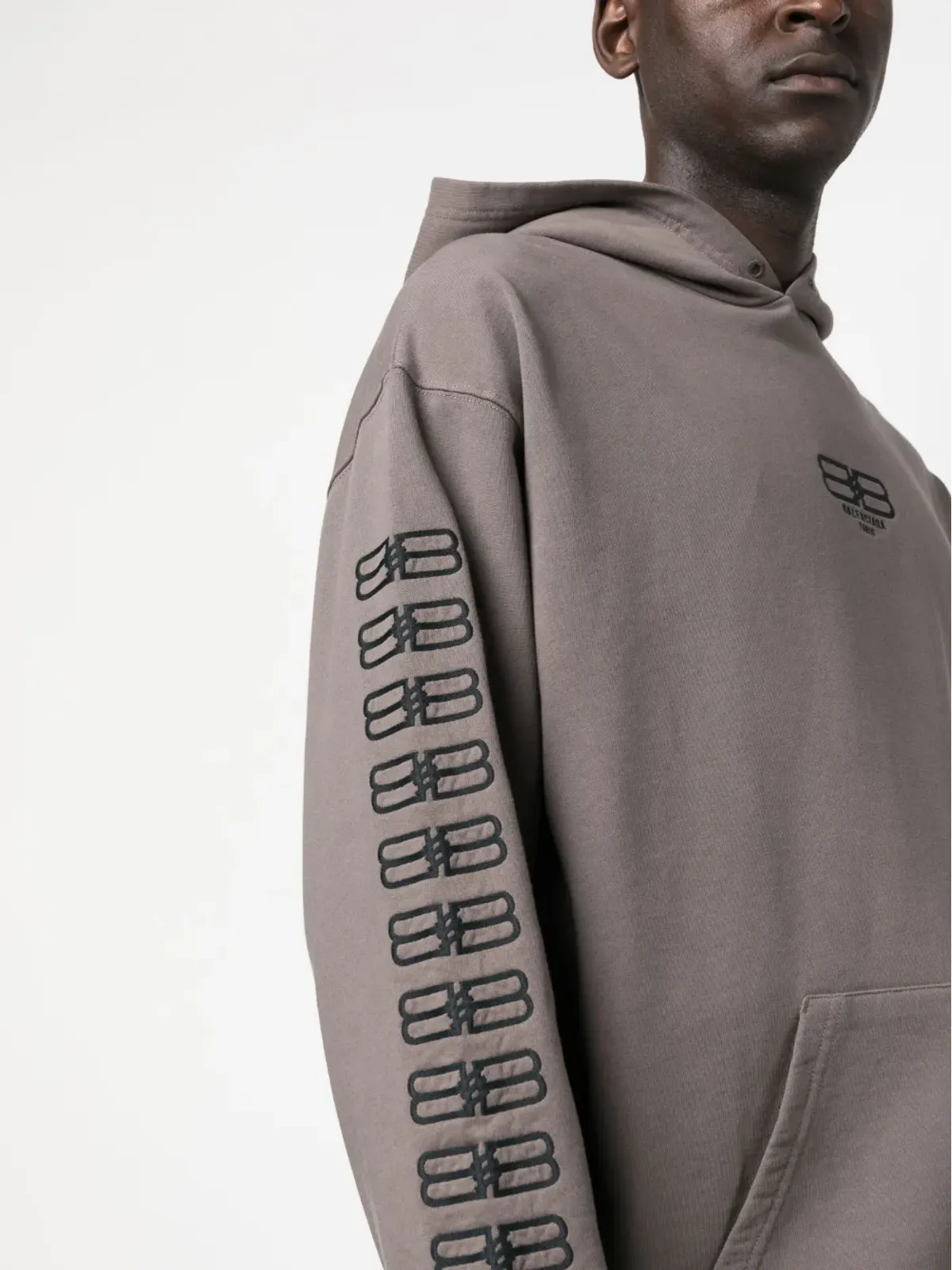 Balenciaga 刺繍ロゴ コットン パーカー - 画像5