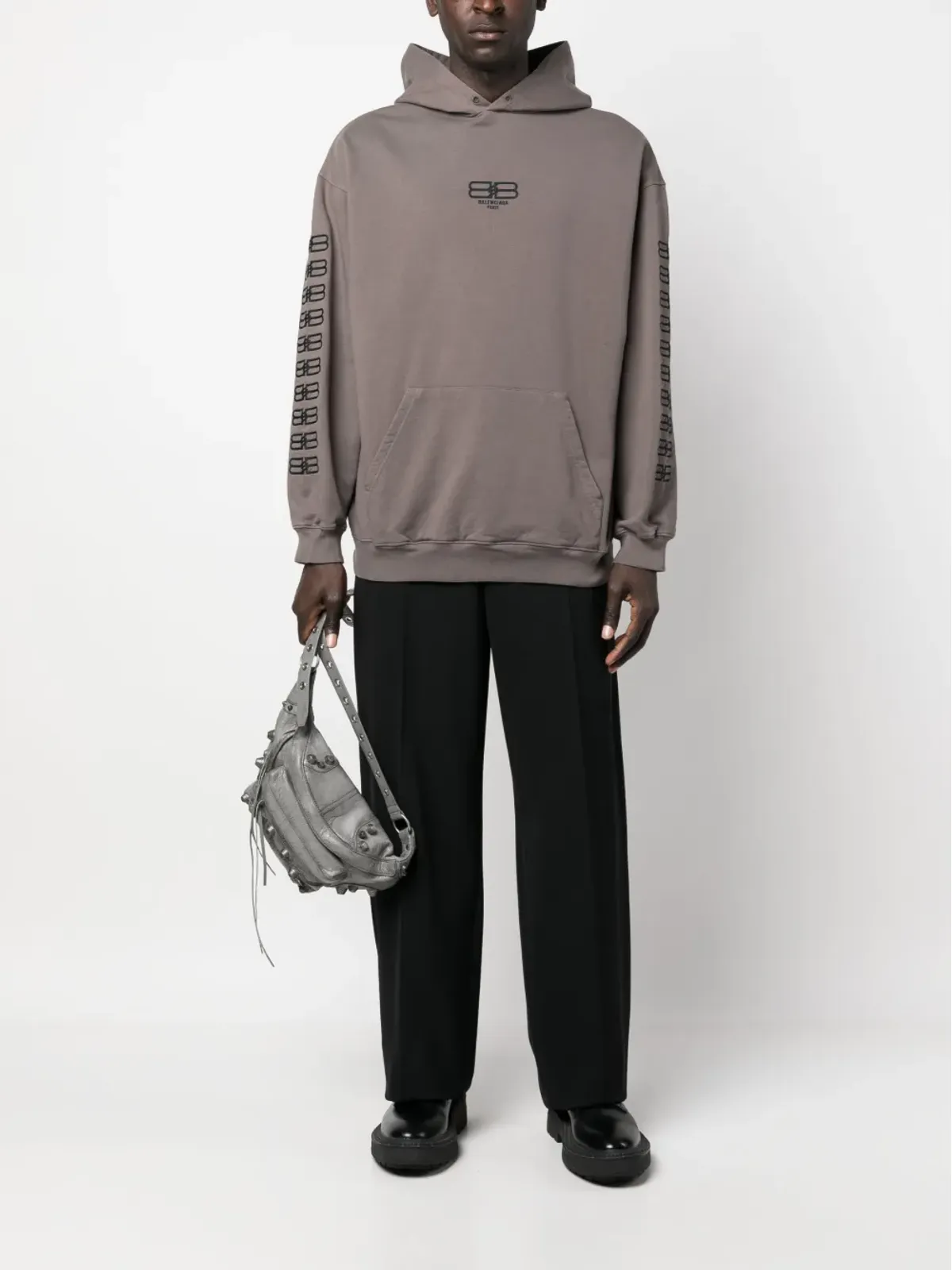 Balenciaga 刺繍ロゴ コットン パーカー - 画像2