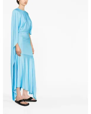Stella McCartney ケープスリーブのアシンメトリーマキシドレス - サムネイル4