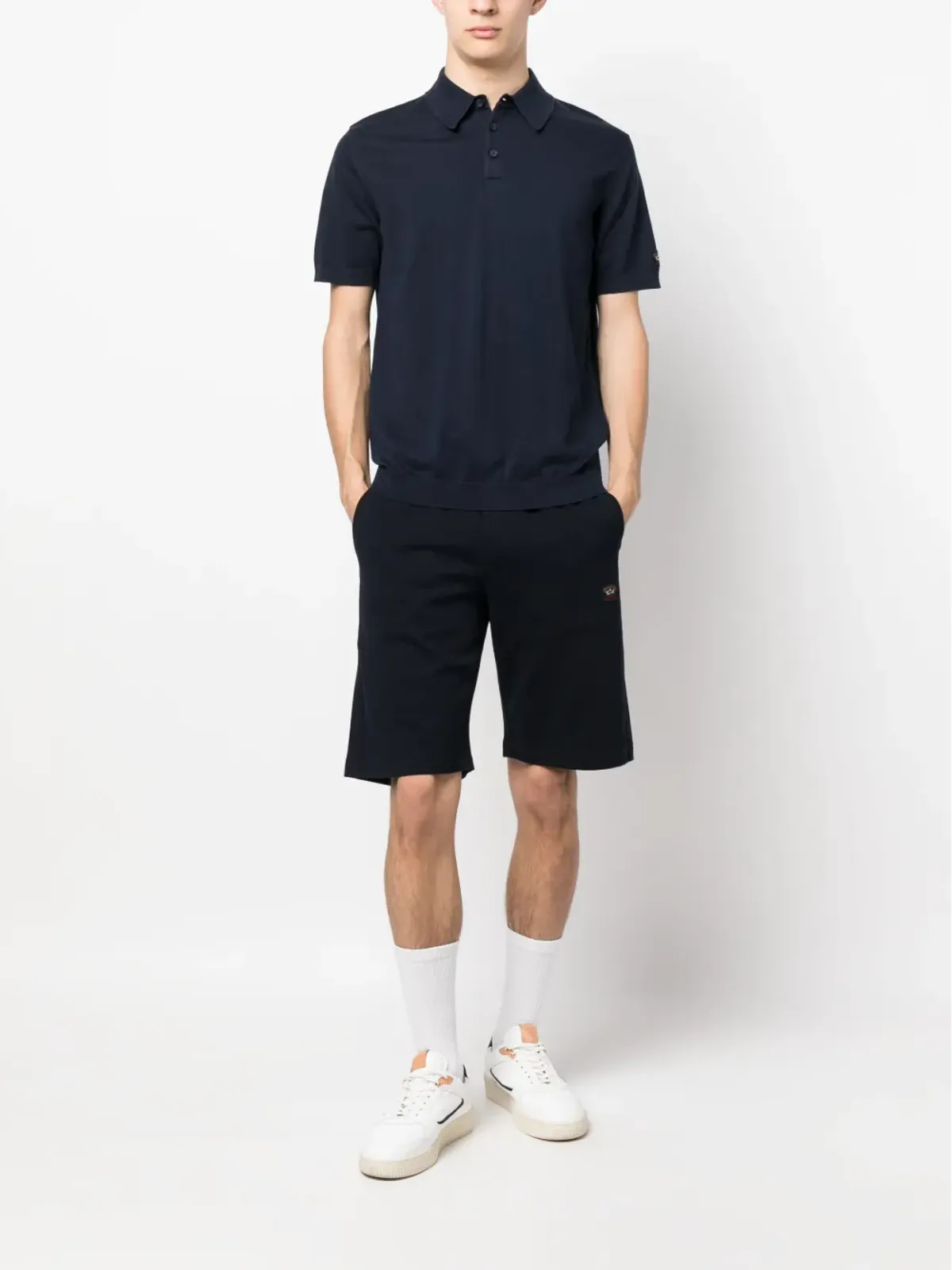 Paul & Shark ロゴパッチ コットン ポロシャツ - 画像2