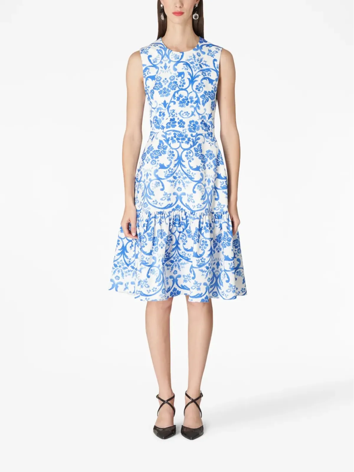 Carolina Herrera グラフィックプリント ノースリーブ ドレス - 画像2