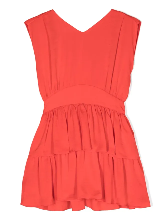 Liu Jo Kids Liu Jo Kids フリル付きVネックノースリーブドレスの商品画像
