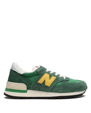 New Balance 990 V1 グリーン/ゴールド スニーカー - サムネイル1