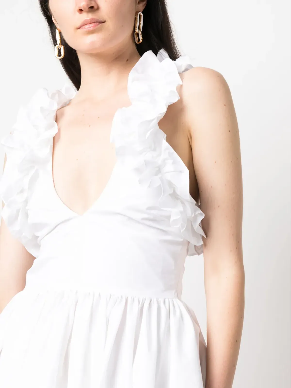 MSGM フリルスリーブのフレアドレス - 画像5