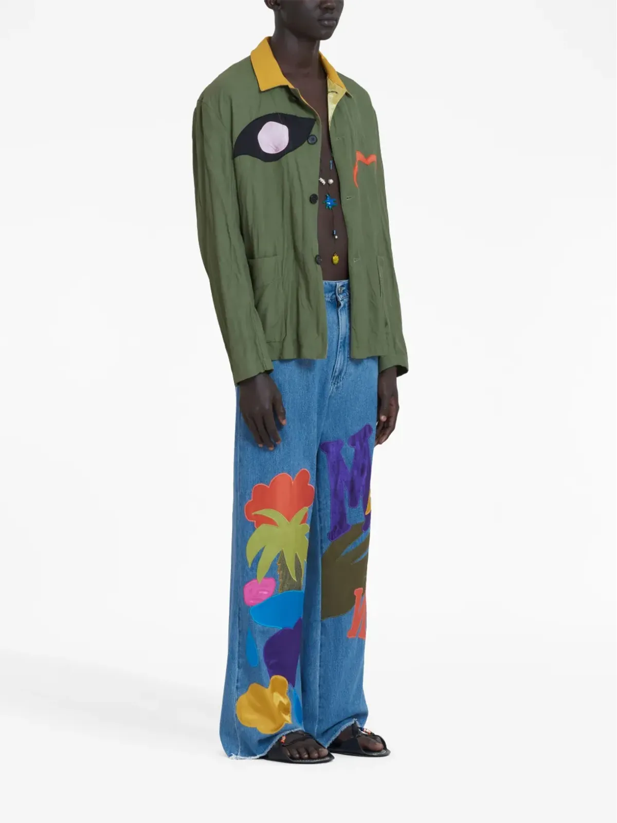 Marni ロゴパッチ シャツジャケット - 画像3