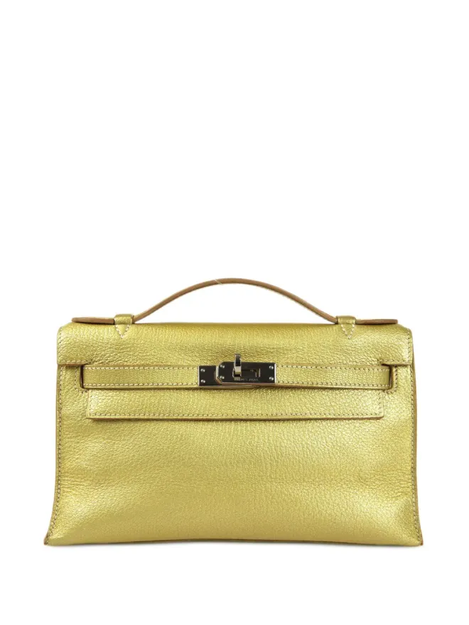 Hermès Pre-Owned Hermès Vintage 2005 Kelly Cut clutch - Goldの商品画像