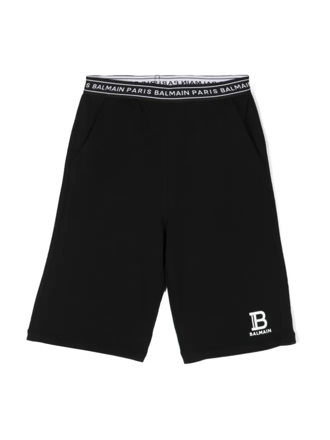 Balmain Kids Balmain Kids ロゴウェストバンドショーツの商品画像
