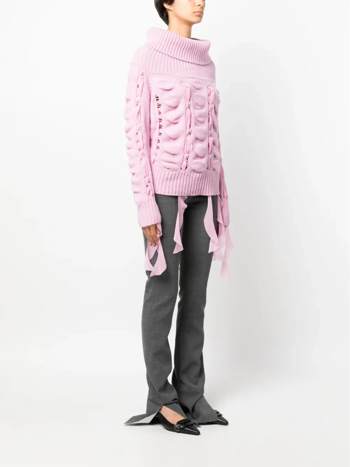 Blumarine オフショルダージャンパー - 画像3