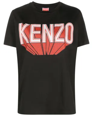 Kenzo ロゴプリント半袖Tシャツ - ブラック - サムネイル1
