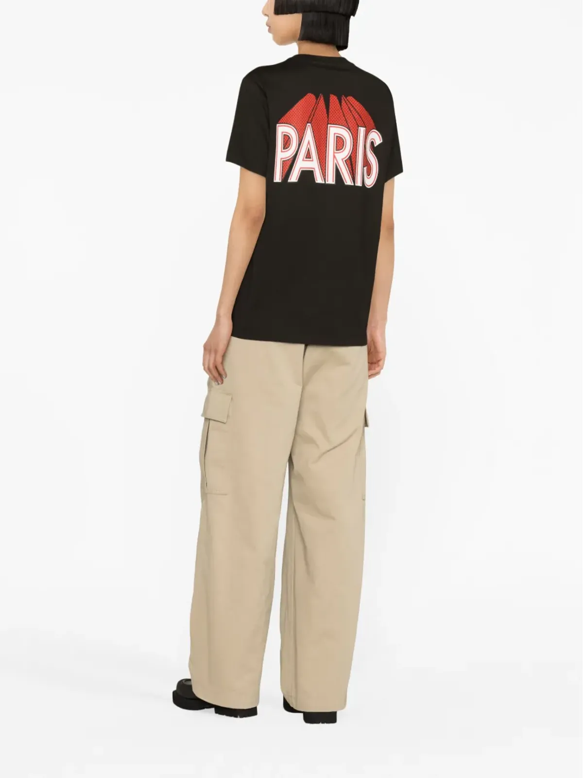 Kenzo ロゴプリント半袖Tシャツ - ブラック - 画像4