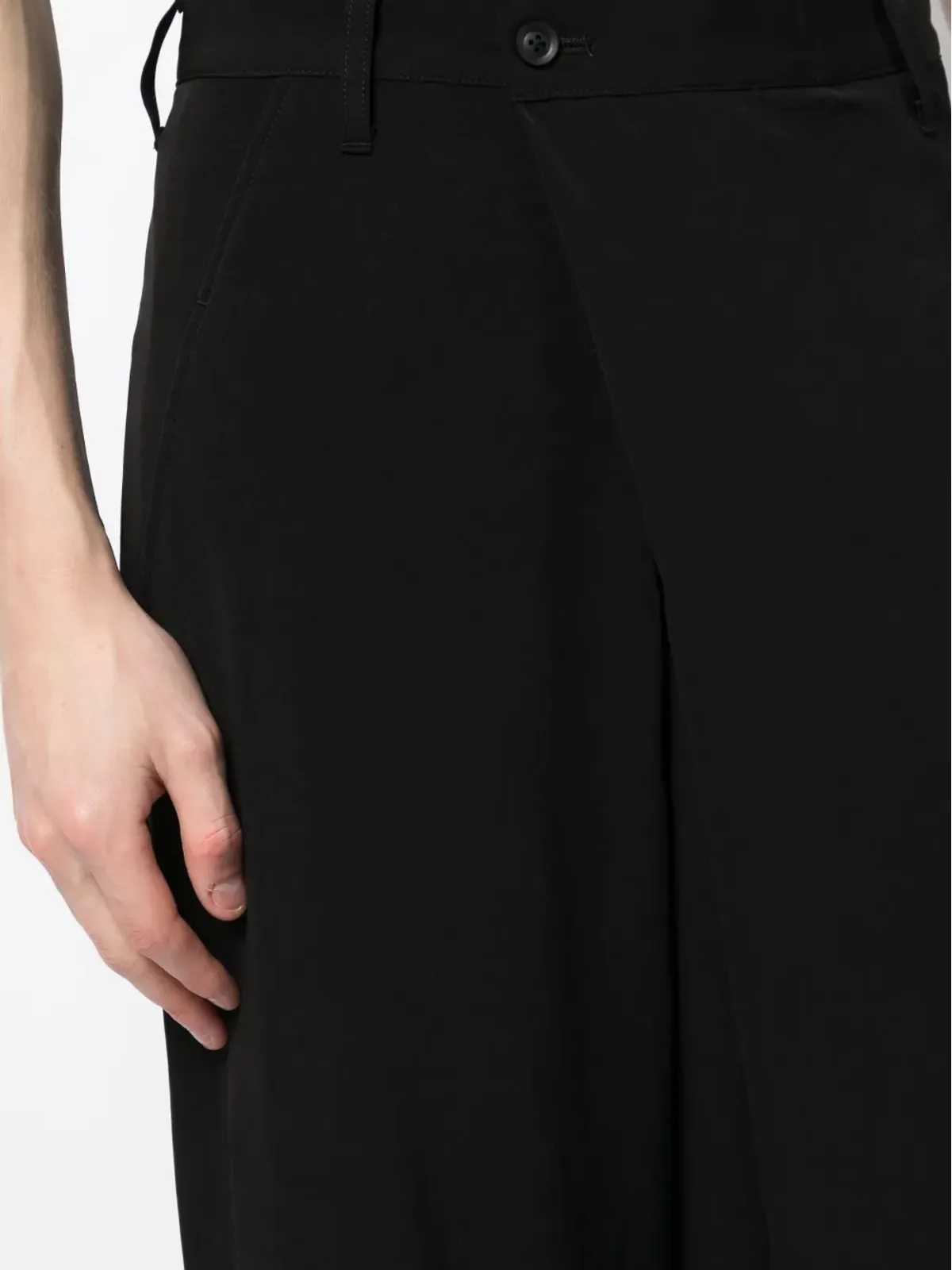 Yohji Yamamoto アシンメトリック クロップドパンツ - 画像5