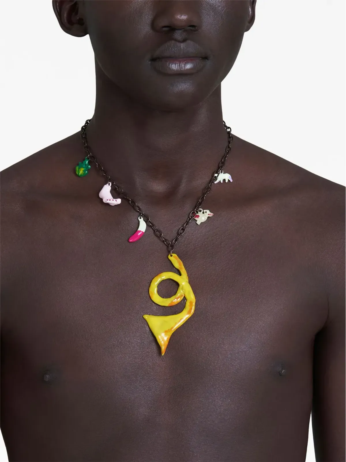 Marni ビーズディテール チェーンリンク ネックレス - 画像2