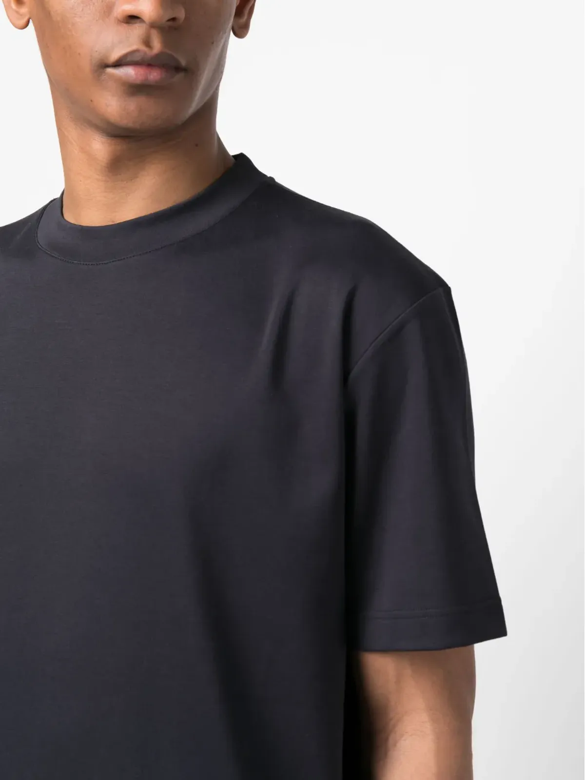 Loro Piana basic short-sleeved T-shirt - Blue - 画像5