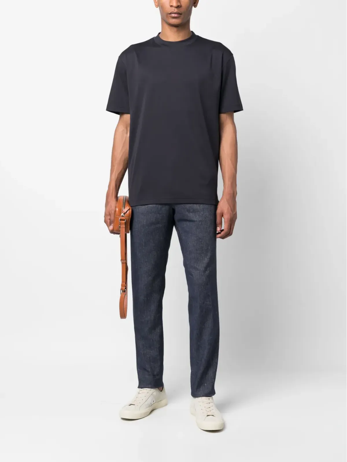 Loro Piana basic short-sleeved T-shirt - Blue - 画像2