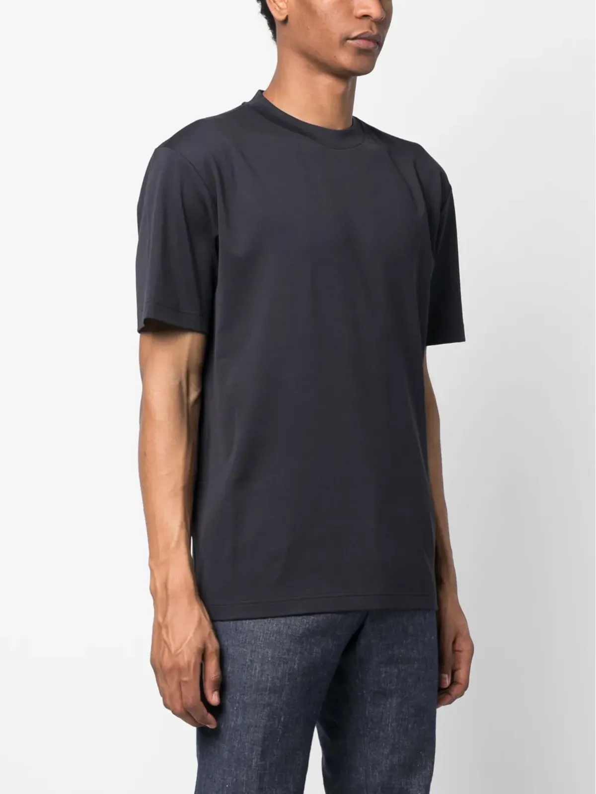 Loro Piana basic short-sleeved T-shirt - Blue - 画像3
