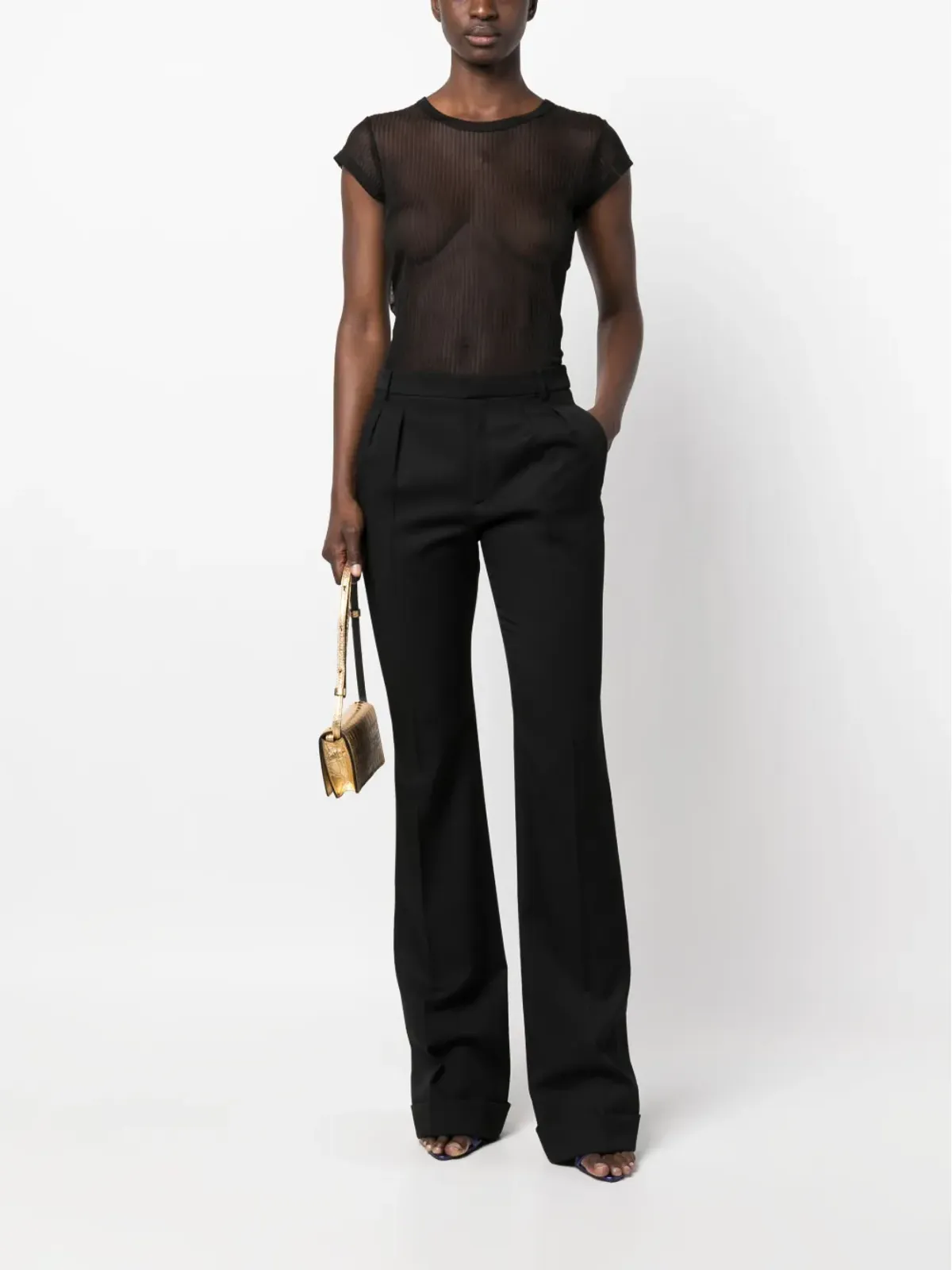 TOM FORD シアー クルーネック Tシャツ - ブラック - 画像2