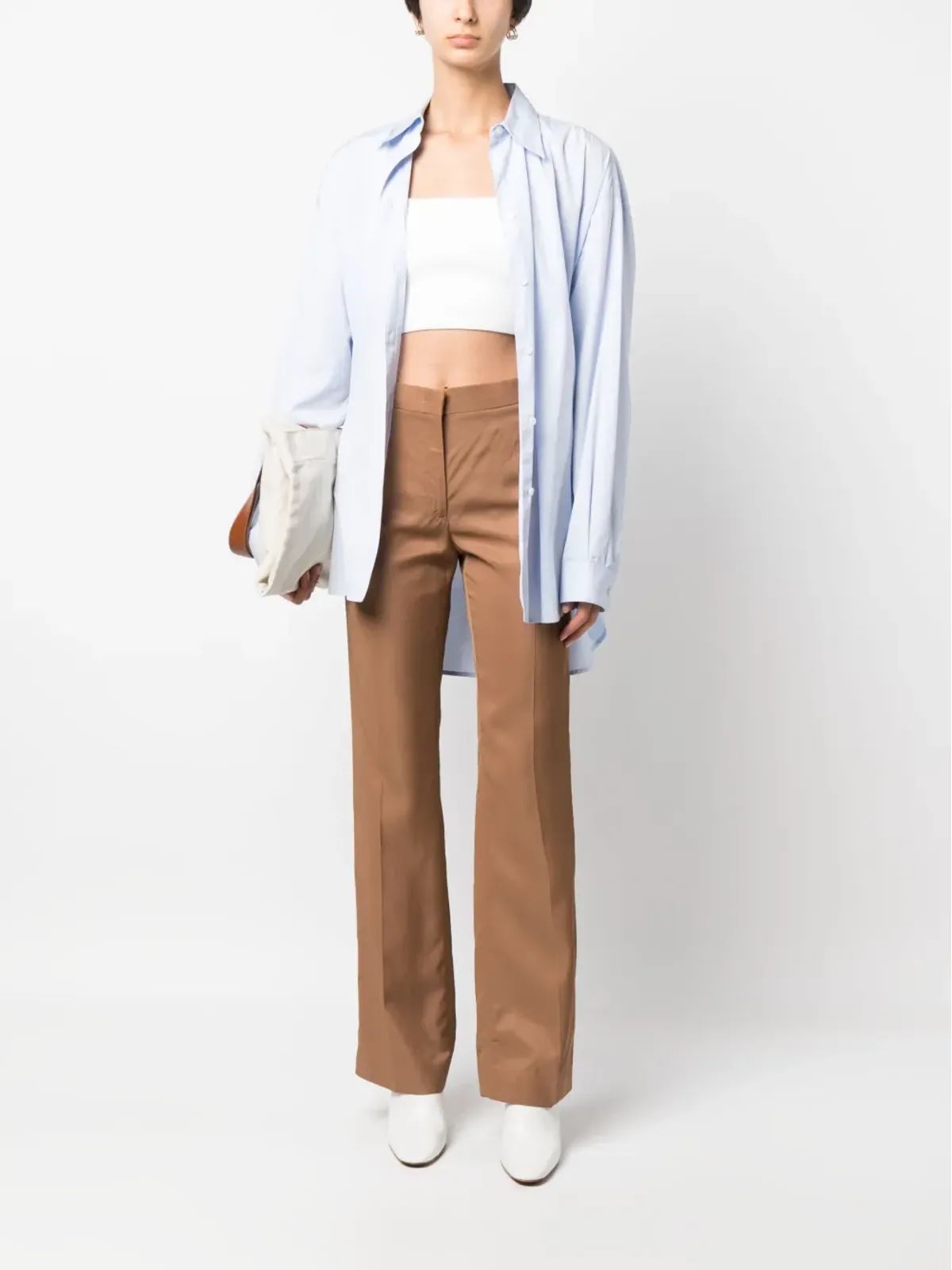 Jil Sander フレアテーラードパンツ - 画像2