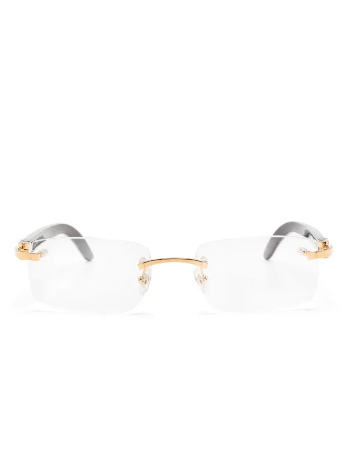 Cartier Eyewear 長方形フレームのリムレス眼鏡 - 画像1