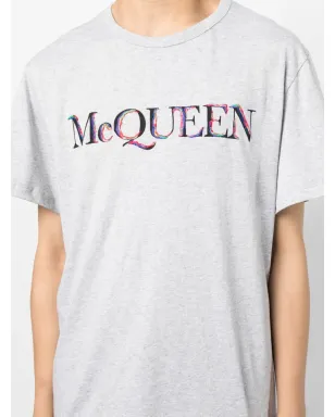 Alexander McQueen ロゴ刺繍コットンTシャツ - サムネイル5