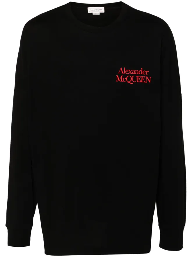 Alexander McQueen Alexander McQueen ロゴプリント Tシャツ ブラックの商品画像