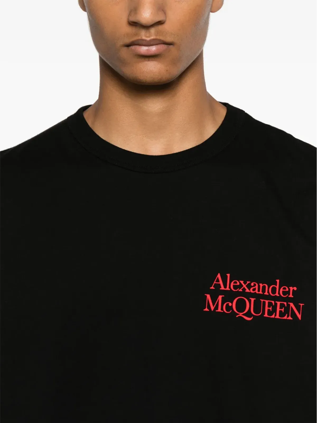 Alexander McQueen ロゴプリント Tシャツ ブラック - 画像5
