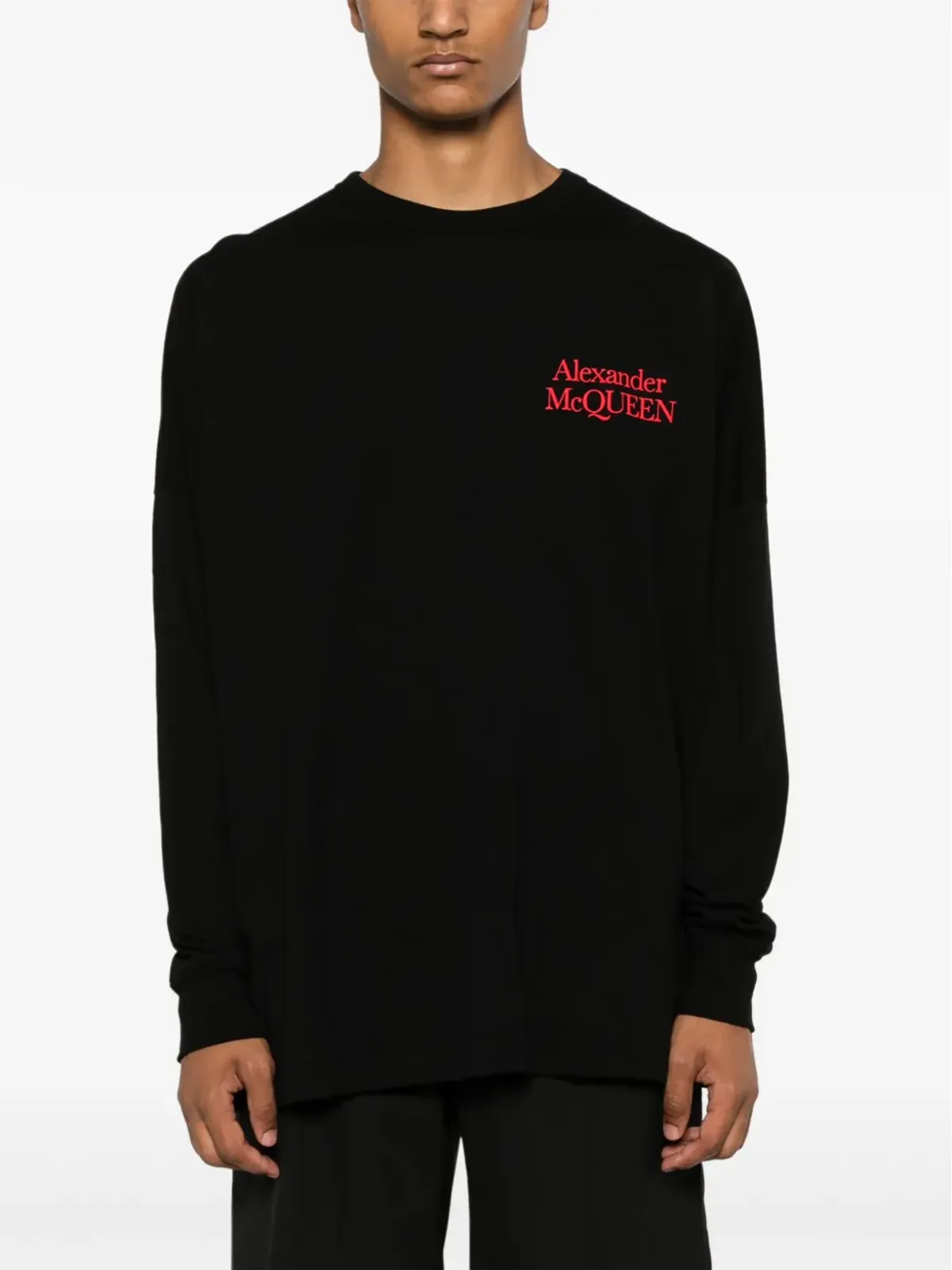 Alexander McQueen ロゴプリント Tシャツ ブラック - 画像3