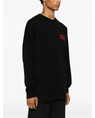 Alexander McQueen ロゴプリント Tシャツ ブラック - サムネイル4