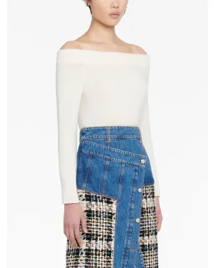 Alexander McQueen オフショルダー リブ編みトリム ジャンパー - サムネイル5