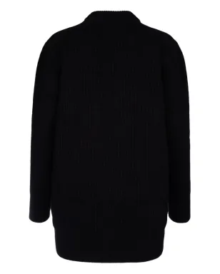 Alexander McQueen オーキッド柄インターシャ ウールセーター - ブラック - サムネイル2
