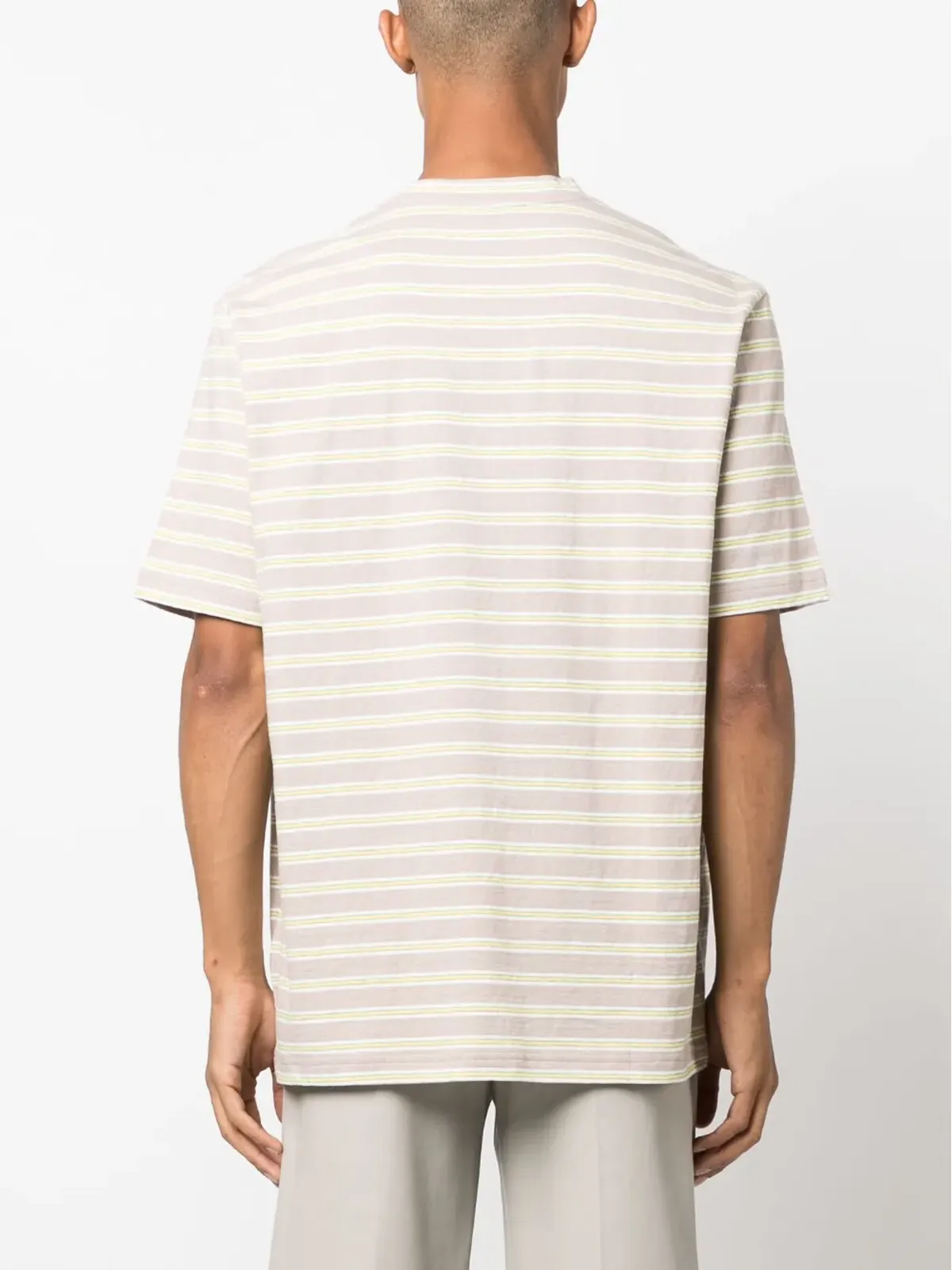 Lanvin ストライプ ロゴ刺繍 Tシャツ - 画像4