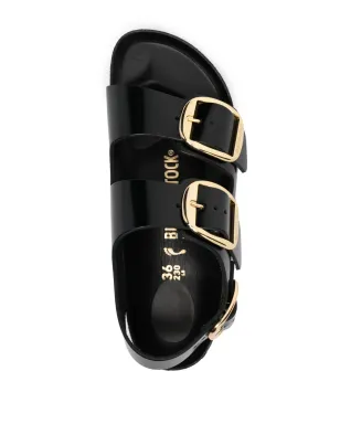 Birkenstock ミラノ レザー フラットサンダル ブラック - サムネイル4