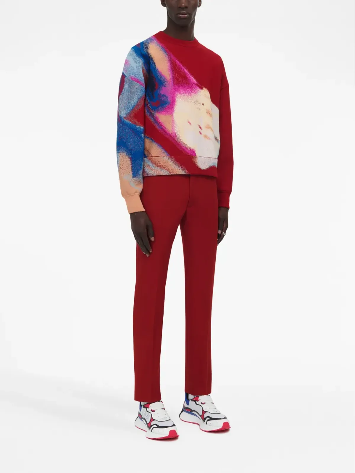 Alexander McQueen ルミナスフラワー ジャカード ジャンパー - レッド - 画像3