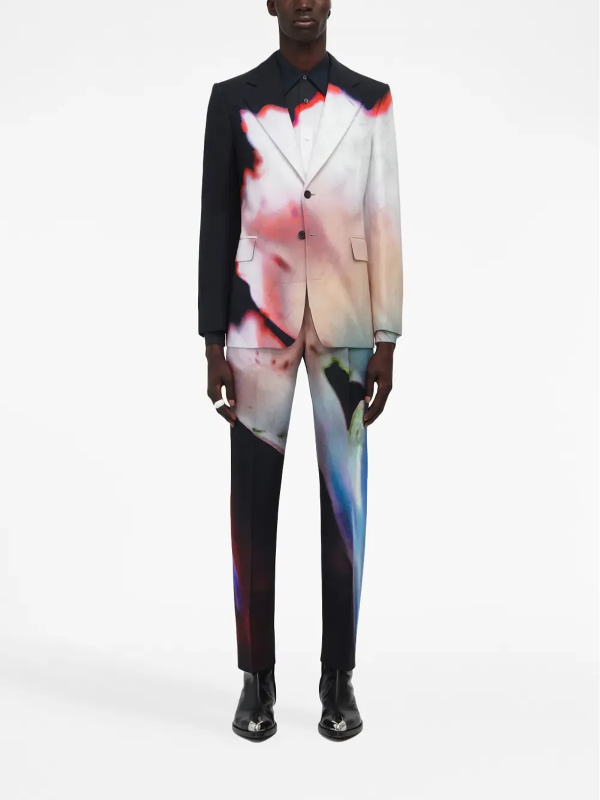 Alexander McQueen ソラライズド・フラワー シングルブレスト ブレザー - 画像2