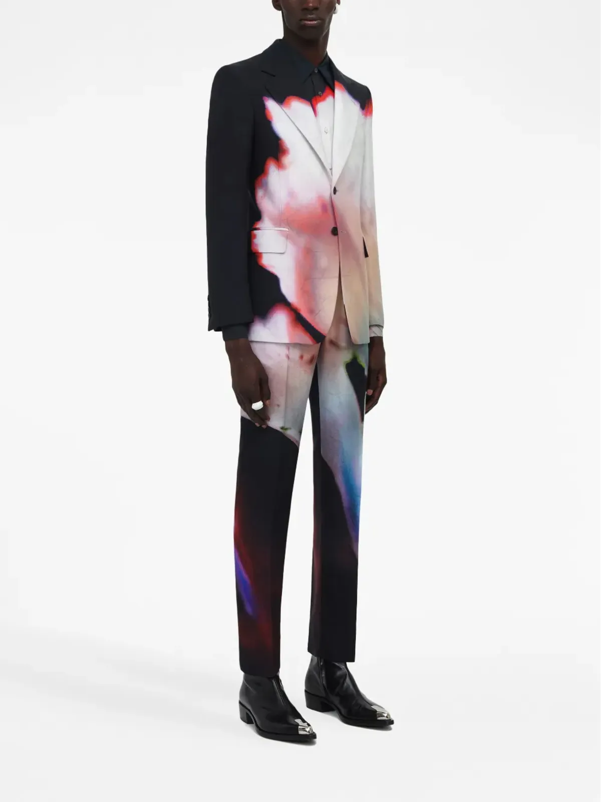 Alexander McQueen ソラライズド・フラワー シングルブレスト ブレザー - 画像3