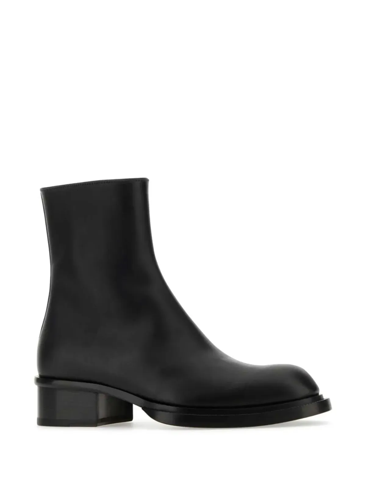 Alexander McQueen キューバン・スタック レザー ブーツ ブラック - 画像2