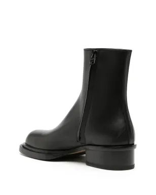 Alexander McQueen キューバン・スタック レザー ブーツ ブラック - サムネイル3