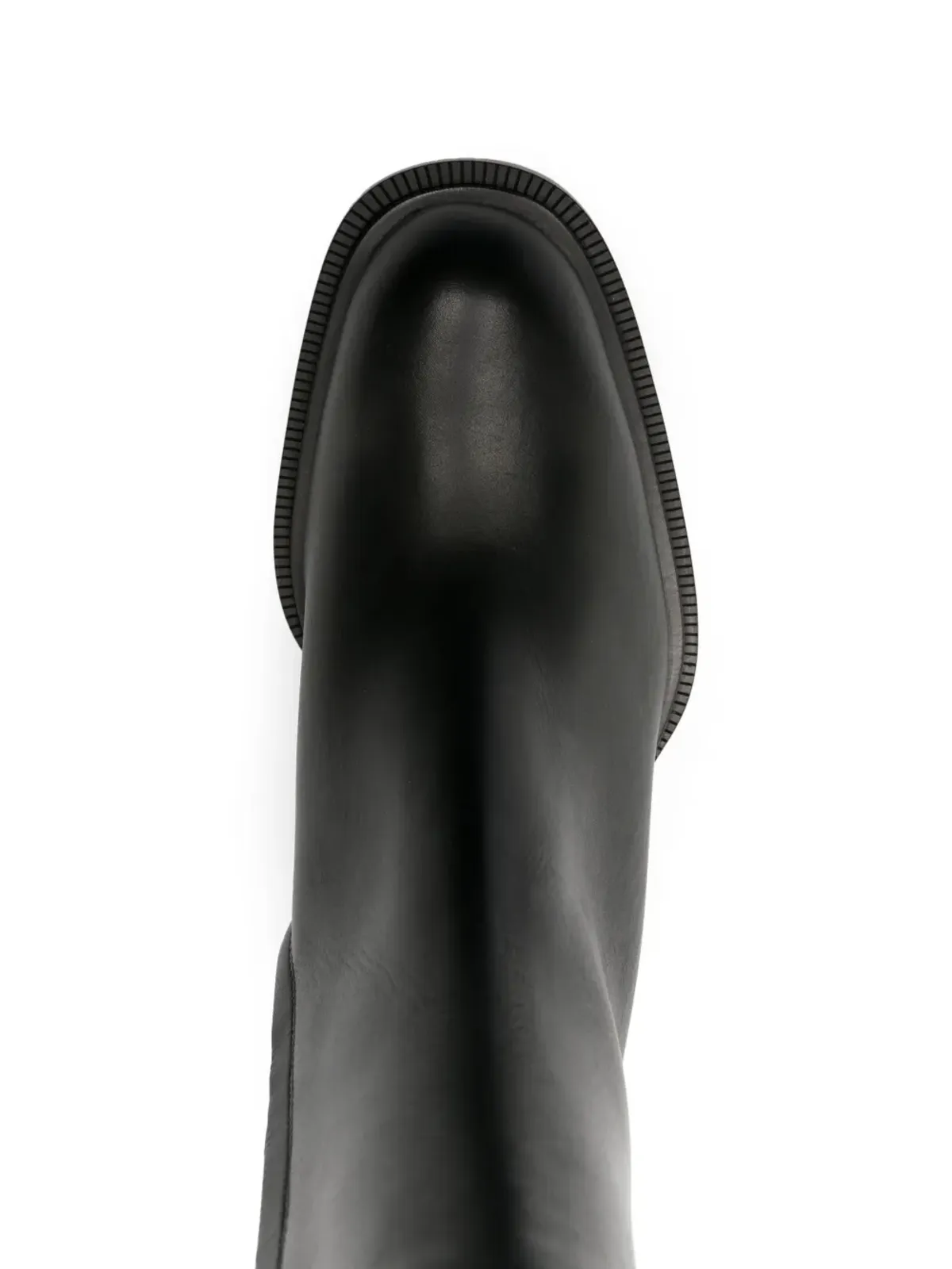 Alexander McQueen キューバン・スタック レザー ブーツ ブラック - 画像4