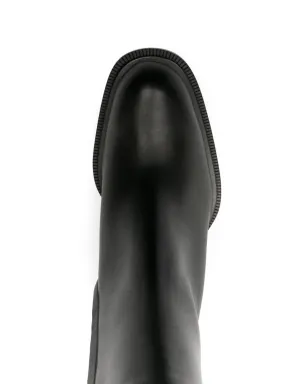 Alexander McQueen キューバン・スタック レザー ブーツ ブラック - サムネイル4