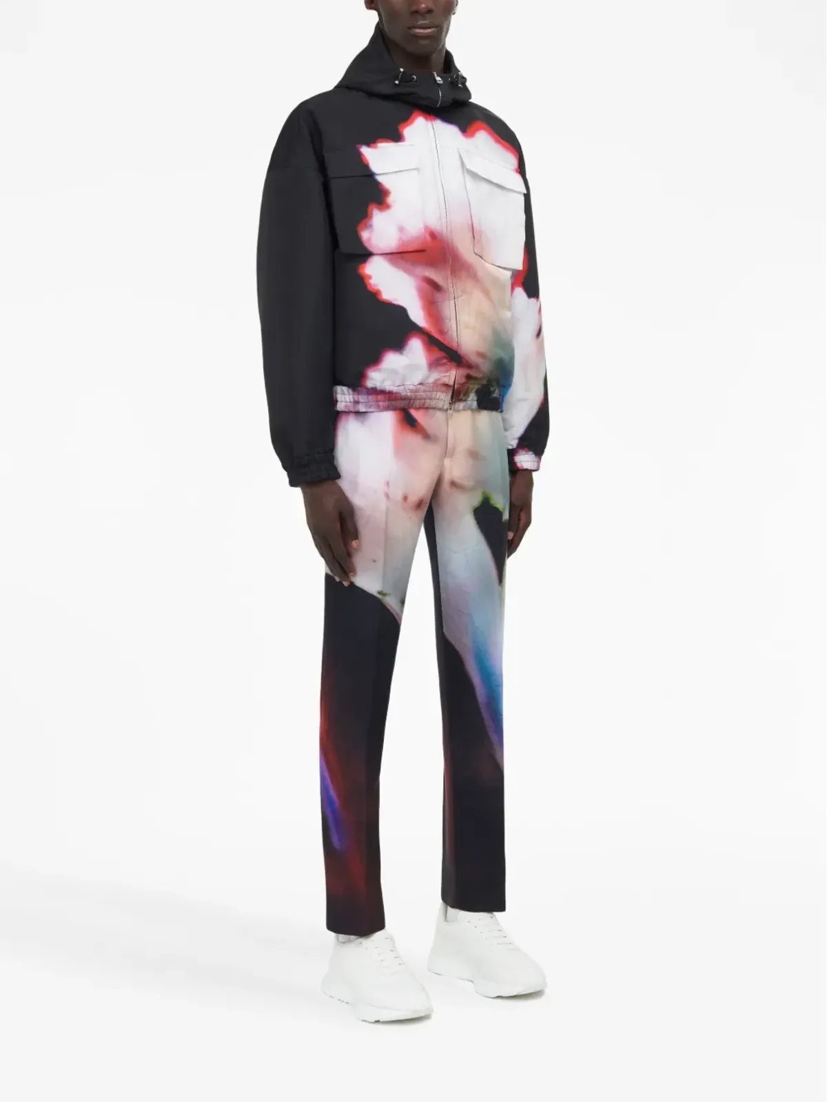 Alexander McQueen ソラライズド・フラワー フード付きジャケット - 画像3