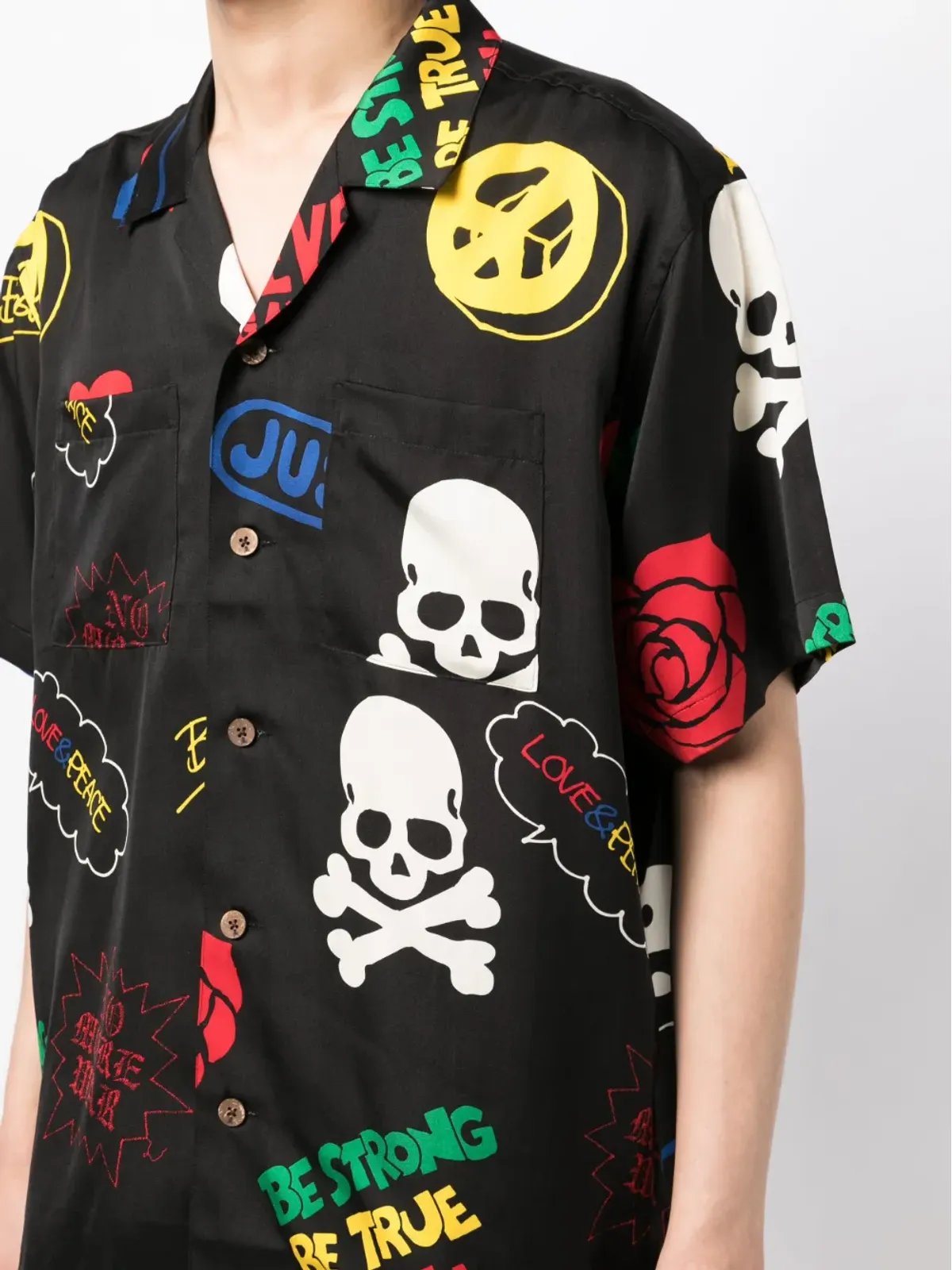 Mastermind Japan ロゴプリント半袖シャツ - 画像5