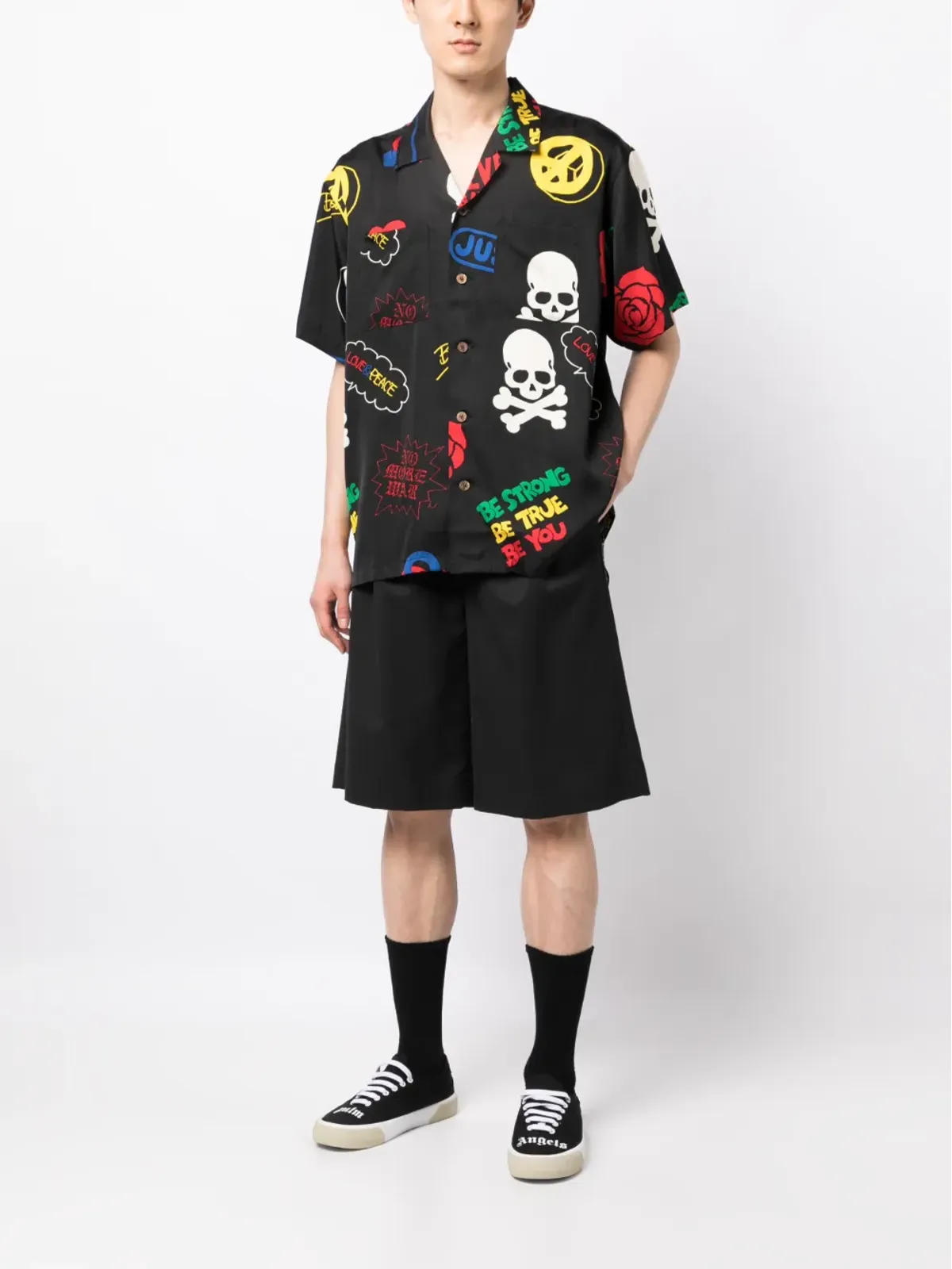 Mastermind Japan ロゴプリント半袖シャツ - 画像2