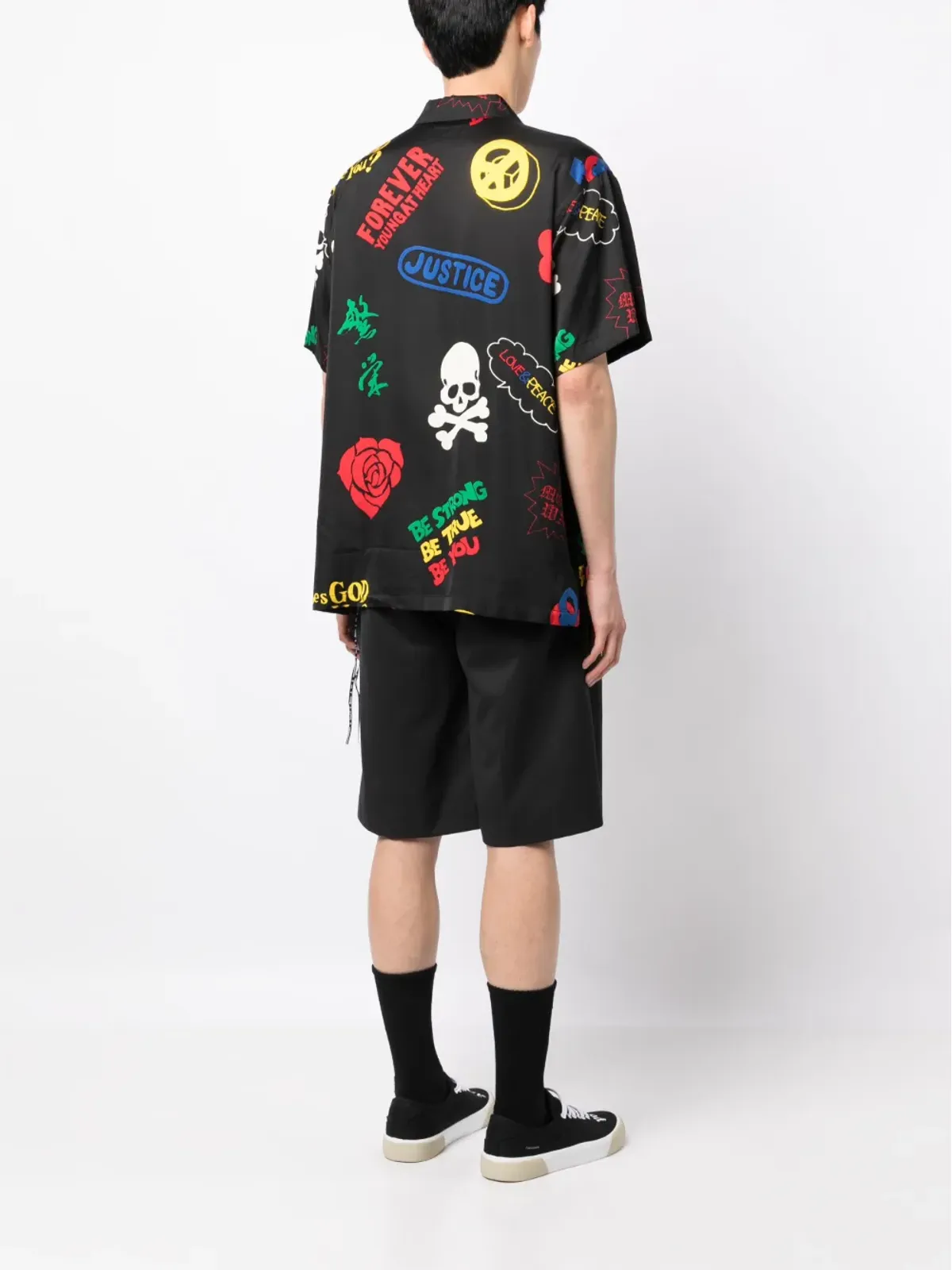 Mastermind Japan ロゴプリント半袖シャツ - 画像4